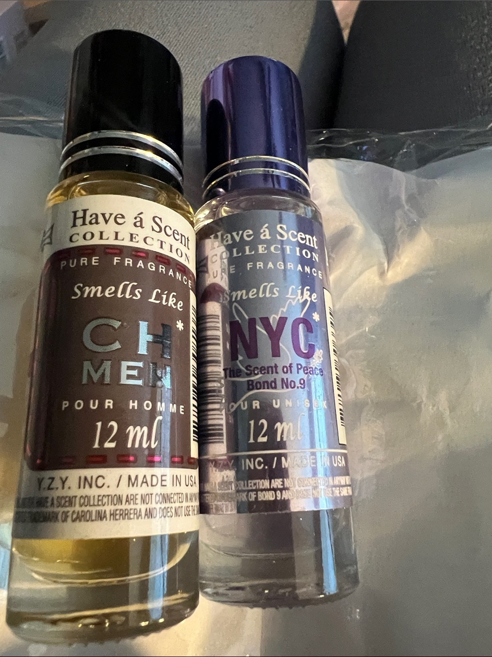 Have a Scent Collection CH Men & NYC scent of peace Fragrance Roller Duo -